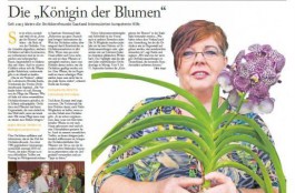 Zeitungsartikel aus der Saar Zeitung! DIE KÖNIGIN DER BLUMEN